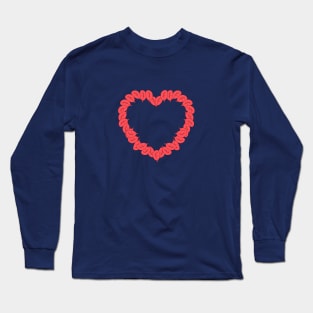 Red Autumn Love heart Long Sleeve T-Shirt